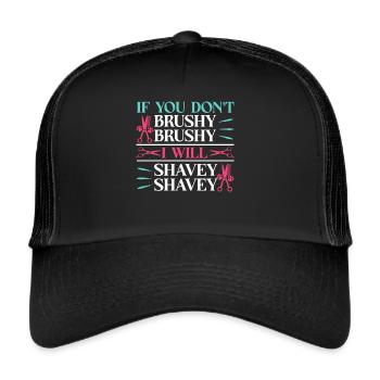Hundegruamwelpen Haustier -Pflege -Job Salon - Trucker Cap - Schwarz/Schwarz - Vorne