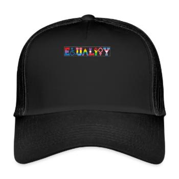 Gleichheit LGBTQ Rainbow Flag LGBTQ Stolz - Trucker Cap - Schwarz/Schwarz - Vorne