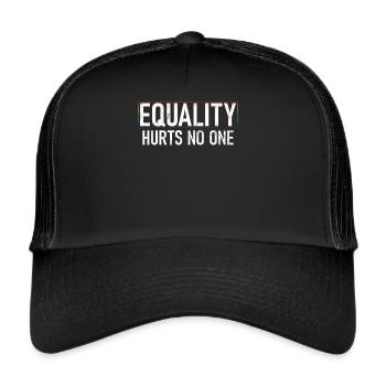 Gleichheit LGBTQ Rainbow Flag LGBTQ Stolz - Trucker Cap - Schwarz/Schwarz - Vorne