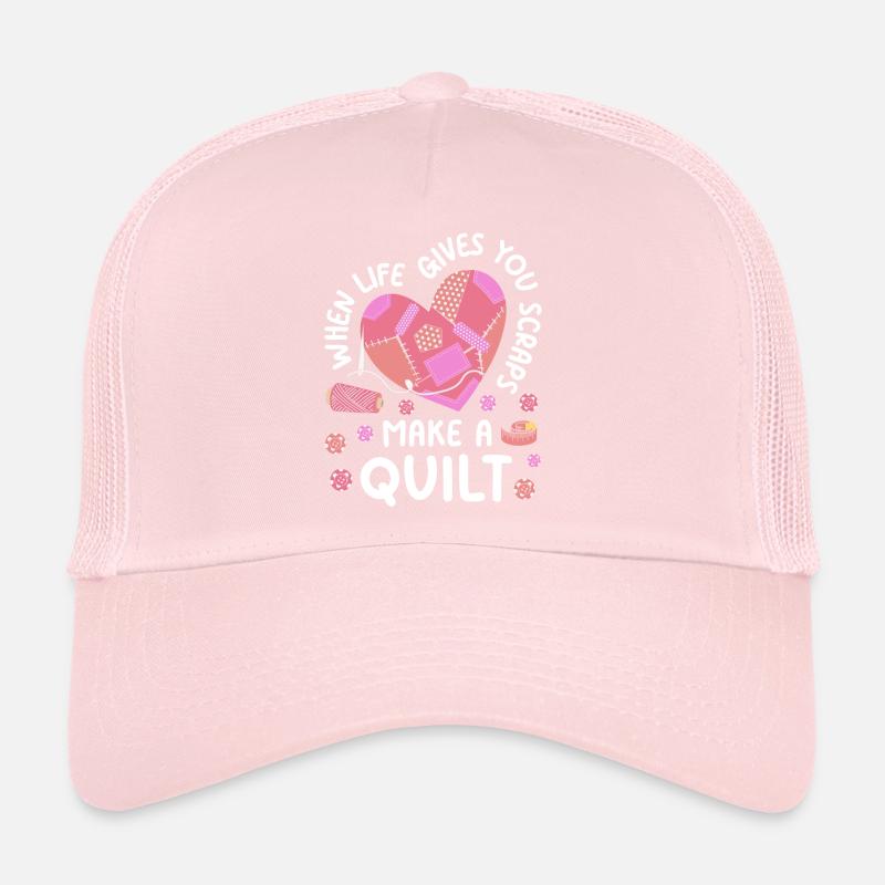 Quilt Knitting Crochet Sewing Machine Fabric Trucker Cap