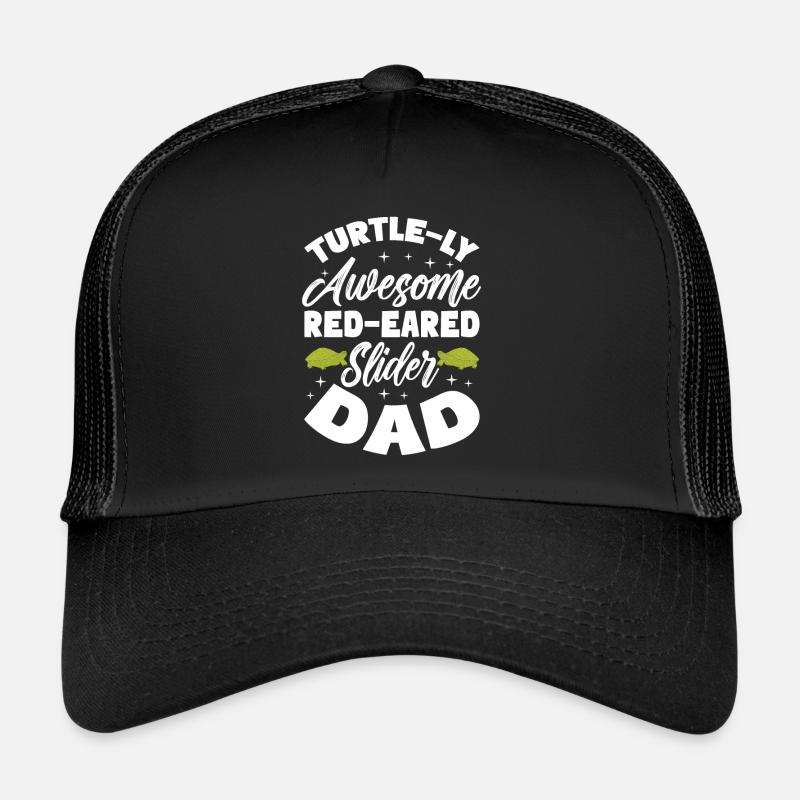 Turtle-ly Awesome Curseurs à oreilles rouges Papa Tortue de compagnie Casquette trucker 