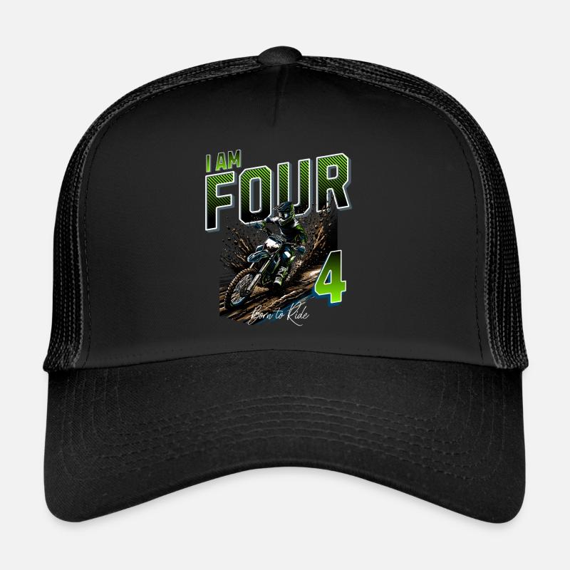 4e anniversaire de motocross Casquette trucker 