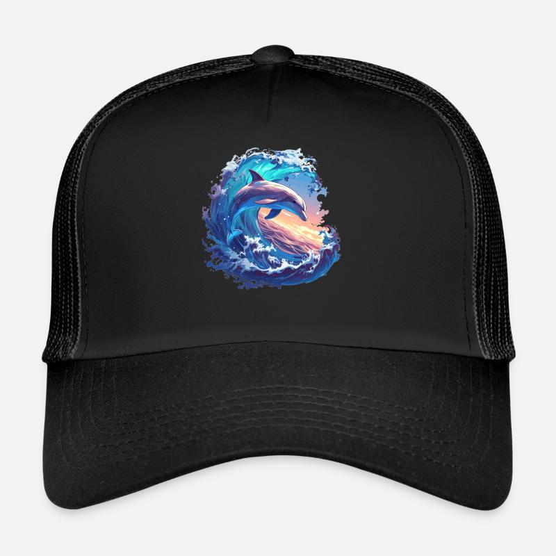 Dauphin Dauphins Dauphin - Casquette trucker  - noir/noir