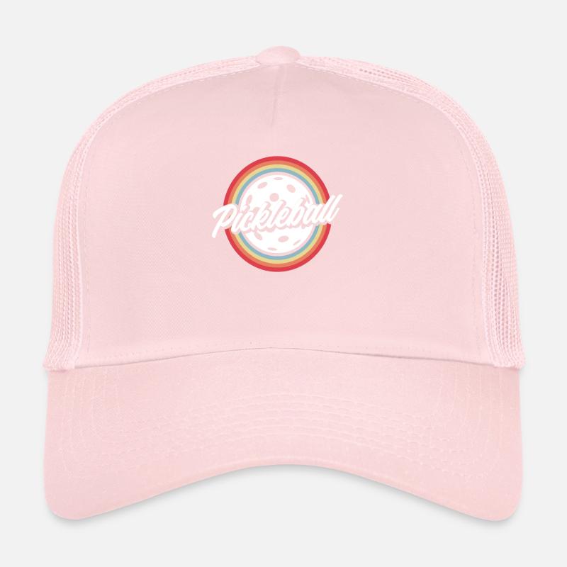 Pickleball Retro Rainbow Style Trucker Cap