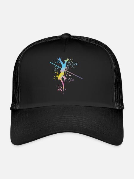 Perchiste Enfant Saut à la perche - Casquette trucker  - noir/noir - Devant