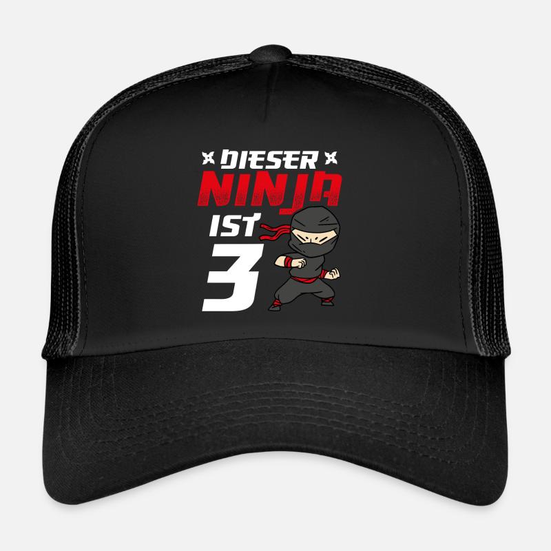 Cette Ninja’s 3 Birthday Ninja Belt Naissance Casquette trucker 