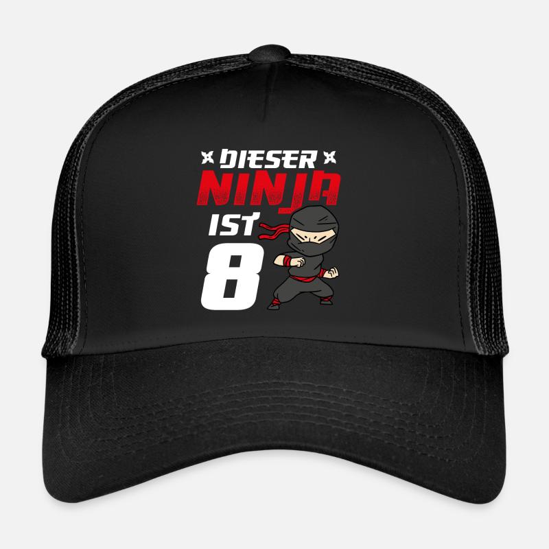 Cette Ninja’s 8 Birthday Ninja Belt Naissance Casquette trucker 