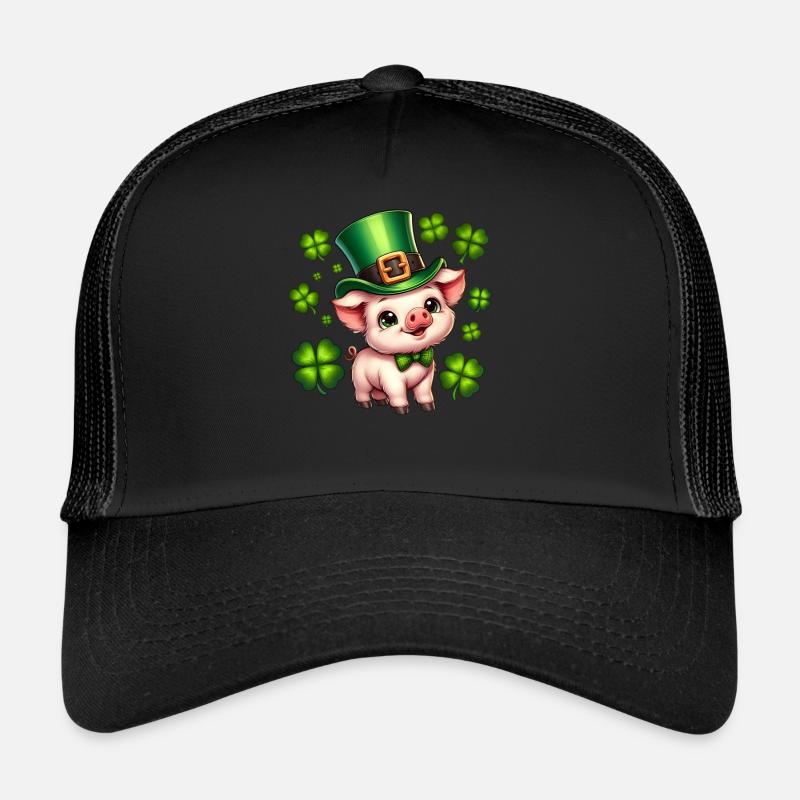 Glücksschwein Silvester Neujahr Kleeblatt Trucker Cap