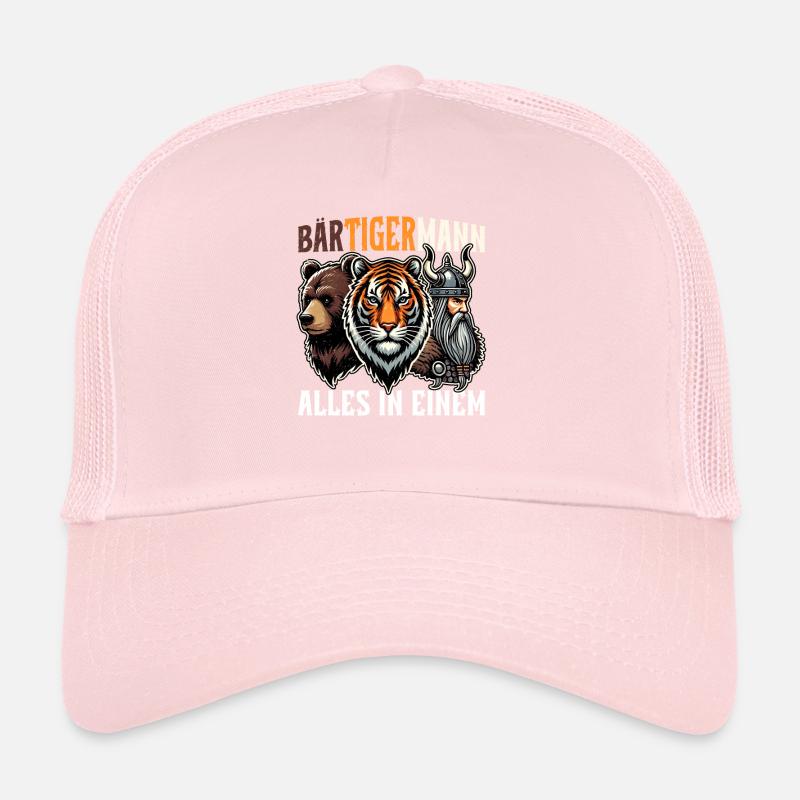 BÄRTIGERMANN Wikinger Bart Mann Tiger Lustige Trucker Cap