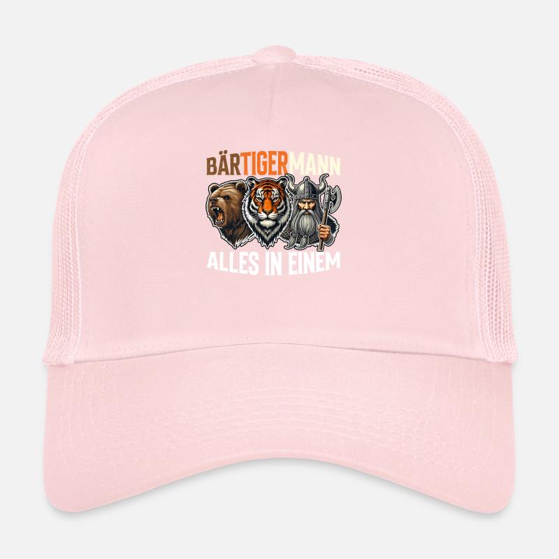 BÄRTIGERMANN Wikinger Bart Mann Tiger Lustige Trucker Cap