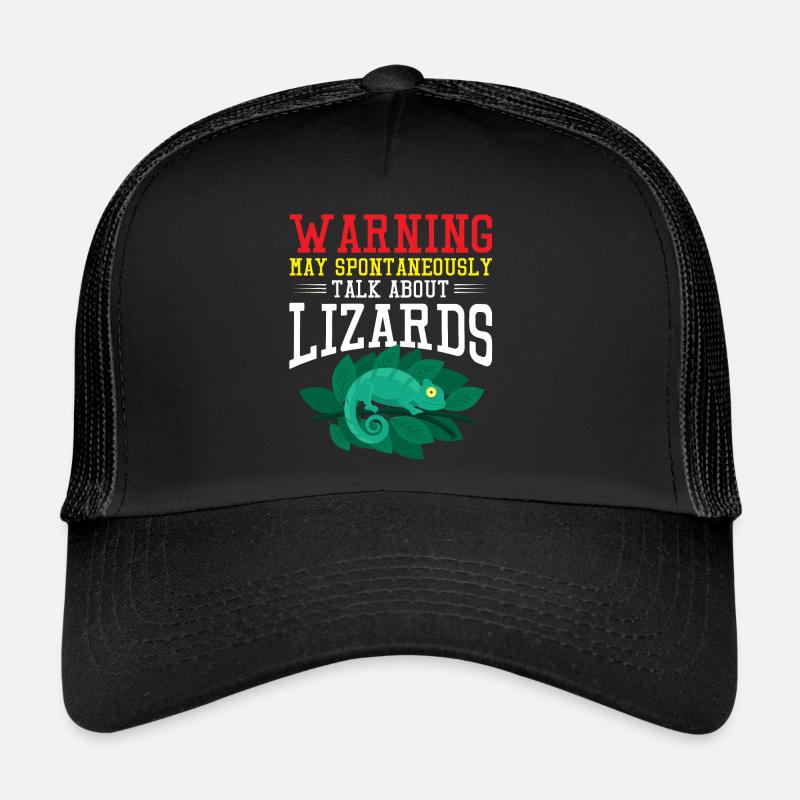 Warning spontaneously talk about lizards Design Trucker Cap