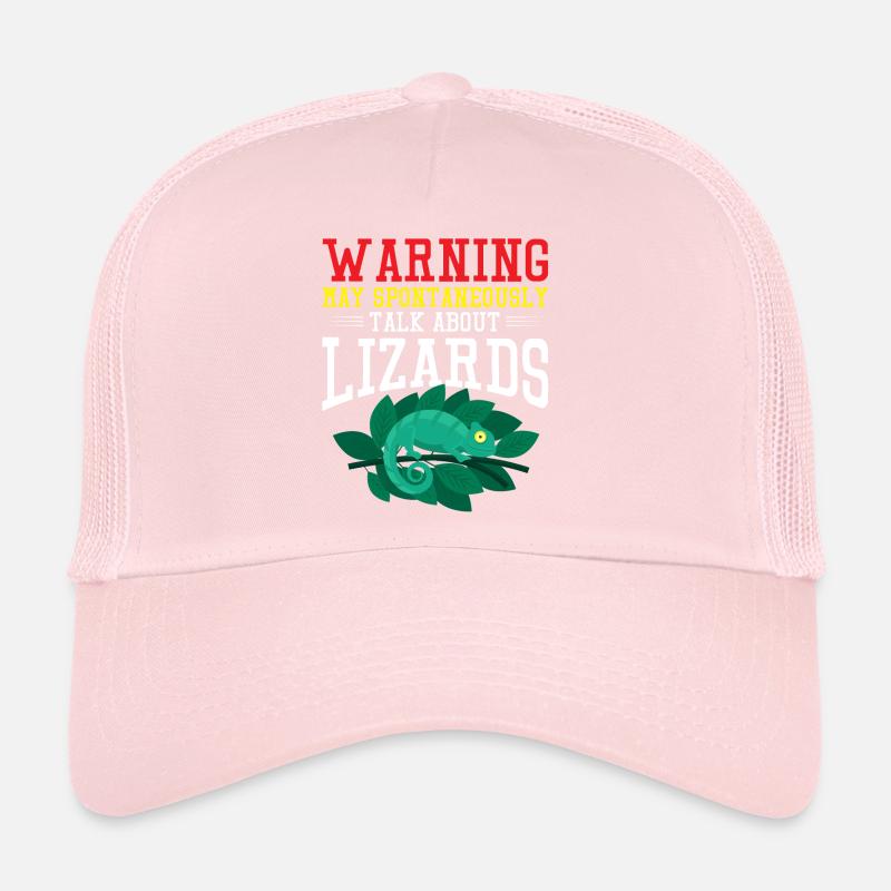 Warning spontaneously talk about lizards Design Trucker Cap