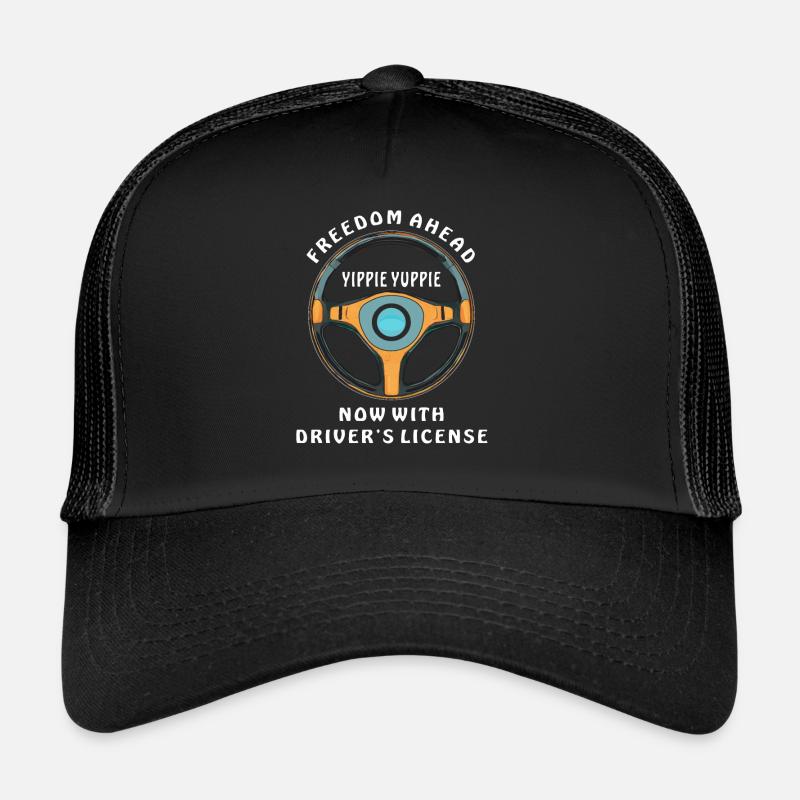 STEERING WHEEL FREEDOM AHEAD Trucker Cap