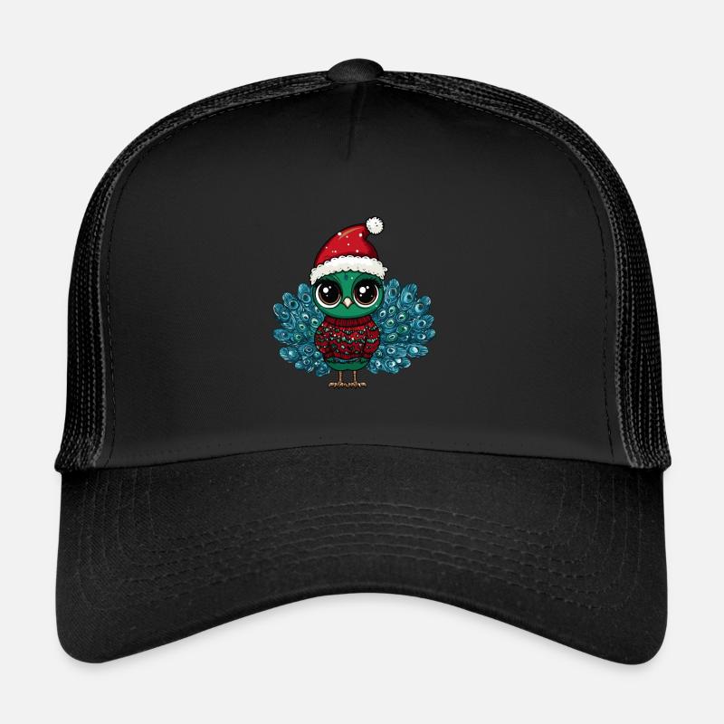 Pfau Vogel Weihnachten Trucker Cap