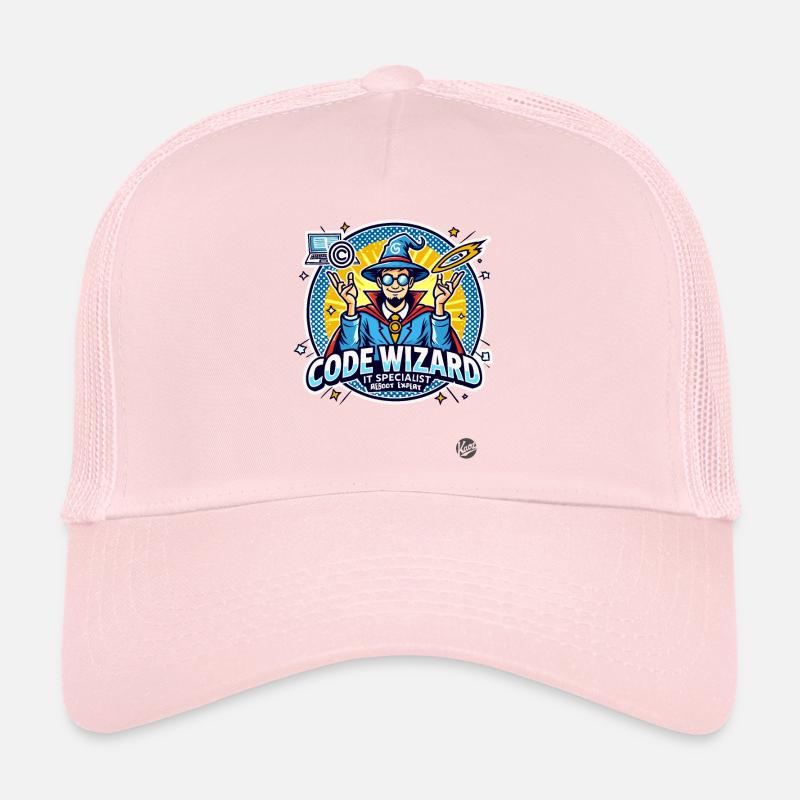 Code Wizard Restart Specialist IT Expert Trucker Cap