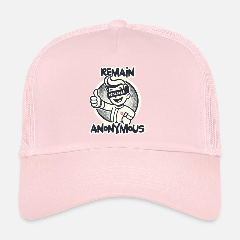 Pouces vers le haut pour l’anonymat Rétro Dessin animé Garçon Casquette trucker 
