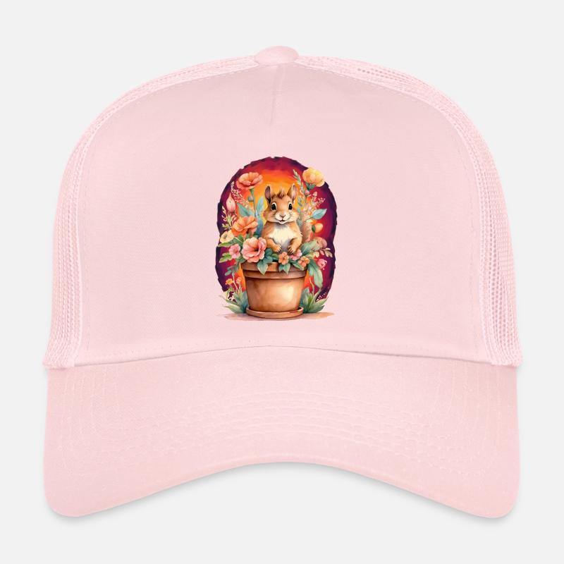 Enfants Enfant Écureuil Fleurs Conte de fées Bébé Casquette trucker 