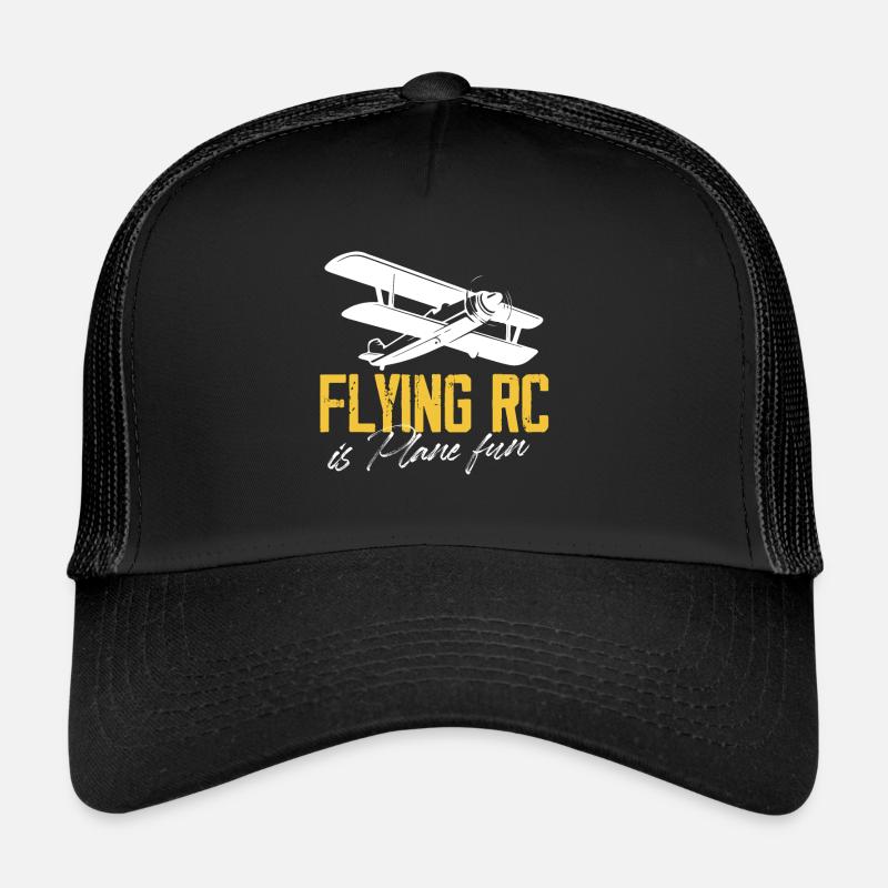 voler rc est un avion amusant Conception pour un avion rc - Casquette trucker - noir/noir