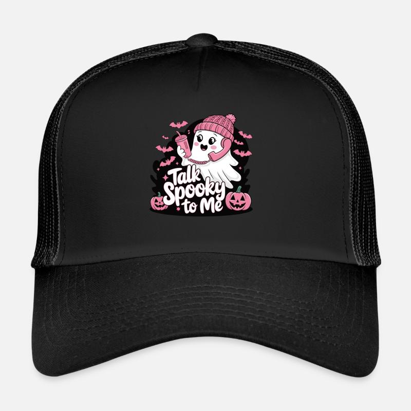Halloween Ghost Funny Talk Effrayant pour moi Casquette trucker 
