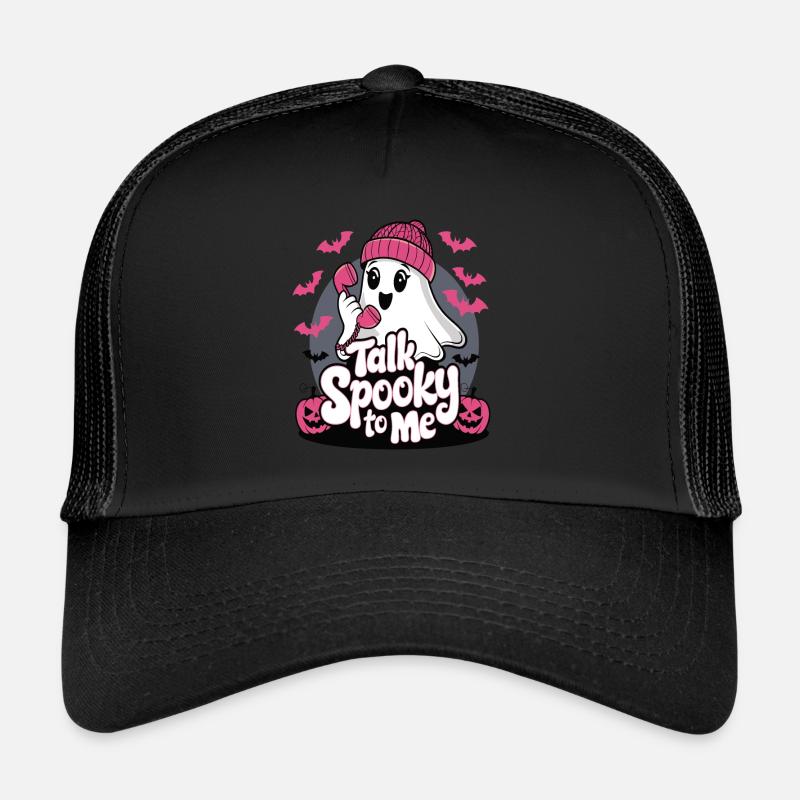 Halloween Ghost Funny Talk Effrayant pour moi Casquette trucker 