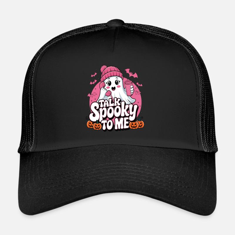Halloween Ghost Funny Talk Effrayant pour moi Casquette trucker 