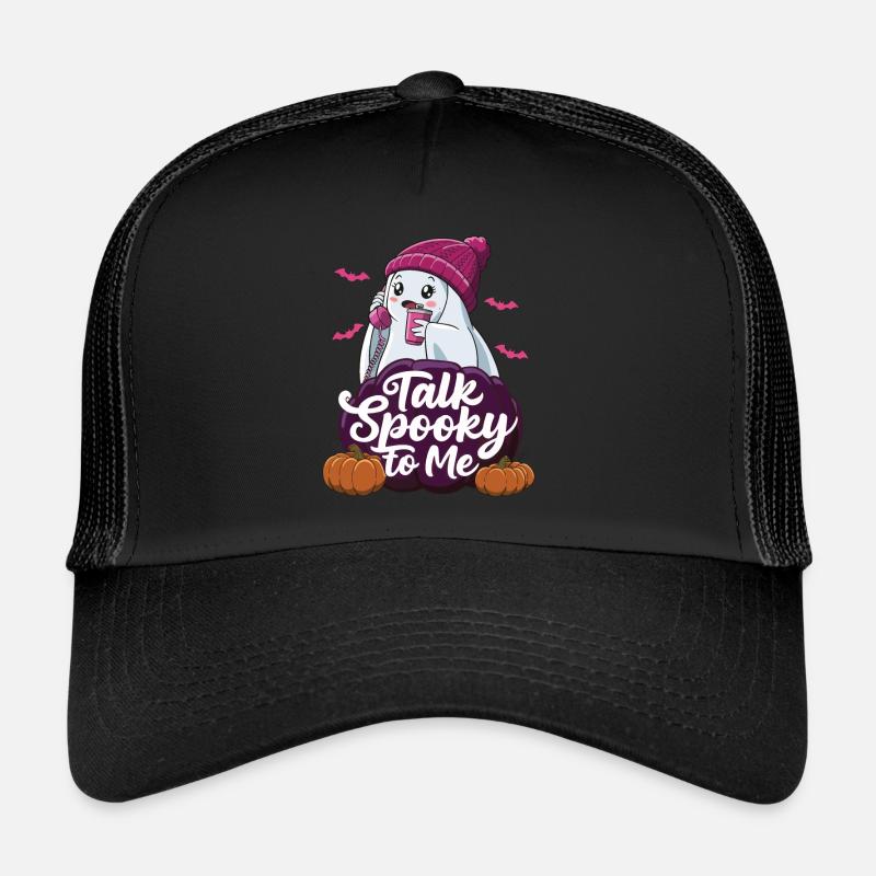 Halloween Ghost Funny Talk Effrayant pour moi Casquette trucker 