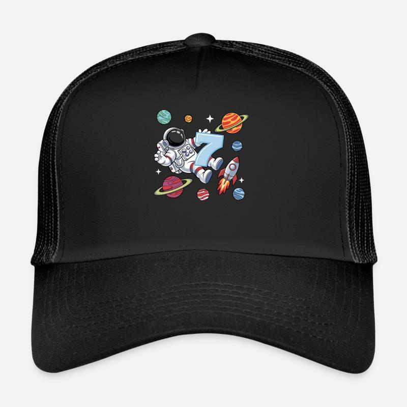 7. Geburtstag Jungen 7 Jahre Astronaut Geburtstag Trucker Cap