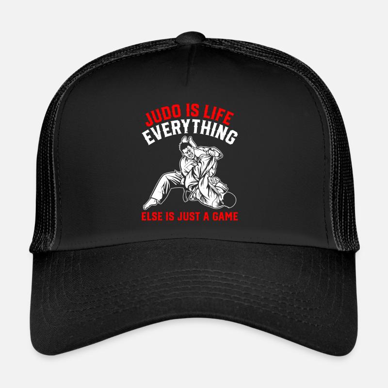 Judo is life everything else is just a game - Judo - Trucker Cap - Schwarz/Schwarz