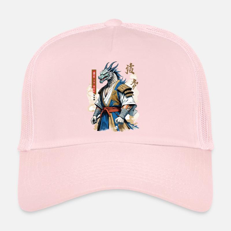 Dragon Samurai Vintage Ukiyo-e Style Trucker Cap