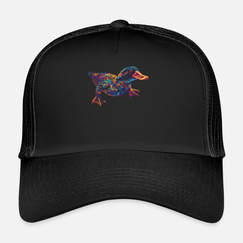 Schnabeltier Säugetier Popart - Trucker Cap - Schwarz/Schwarz