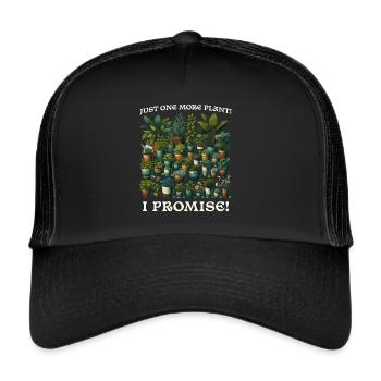 Plant Lover - Just One More Plant Gift - Trucker Cap - black/black - Front