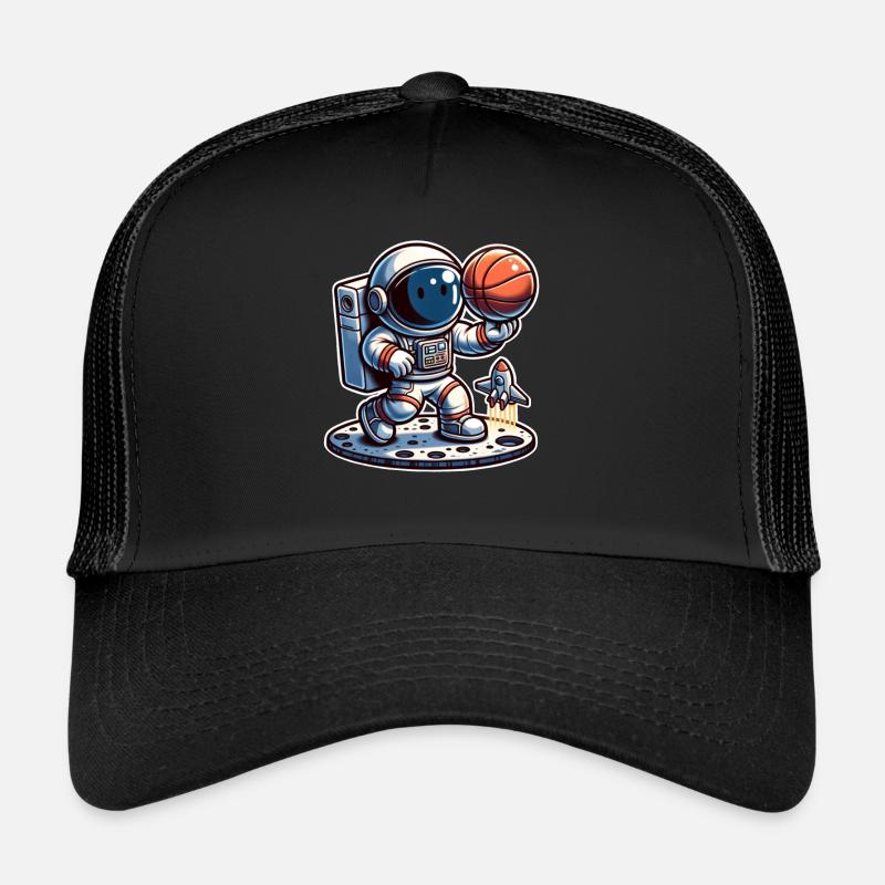 Basketball Astronaut Trucker Cap