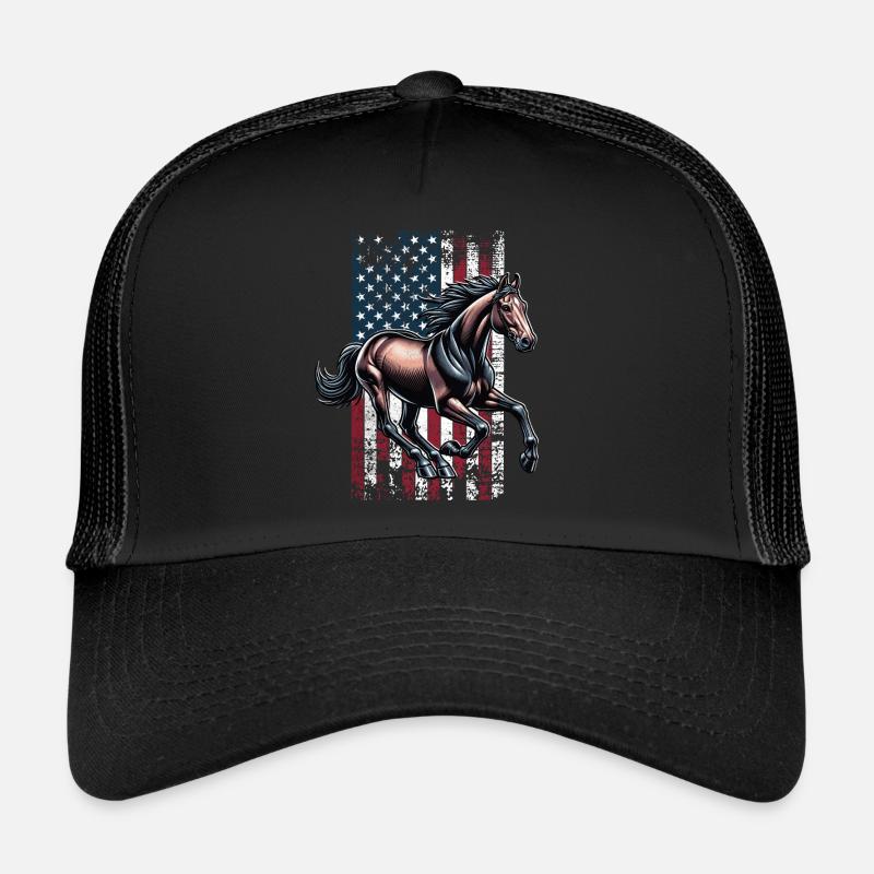Trotteurs Standardbred US - Casquette trucker  - noir/noir