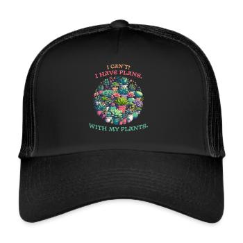 Plant lovers, balcony plants and garden enthusiasts - Trucker Cap - black/black - Front