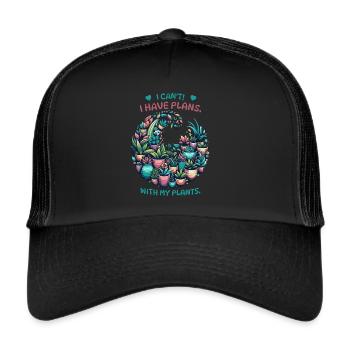 Gardeners, plant lovers and balcony plant fans - Trucker Cap - black/black - Front