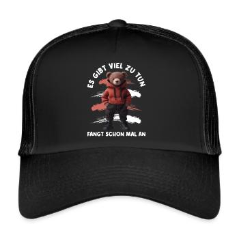 There's a lot to do Get started Teddy Bear - Trucker Cap - black/black - Front