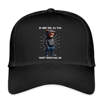 There's a lot to do Get started Teddy Bear - Trucker Cap - black/black - Front