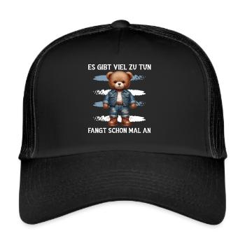 There's a lot to do Get started Teddy Bear - Trucker Cap - black/black - Front