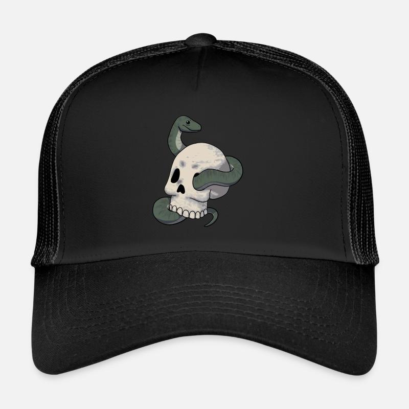 Snake and skull Trucker Cap
