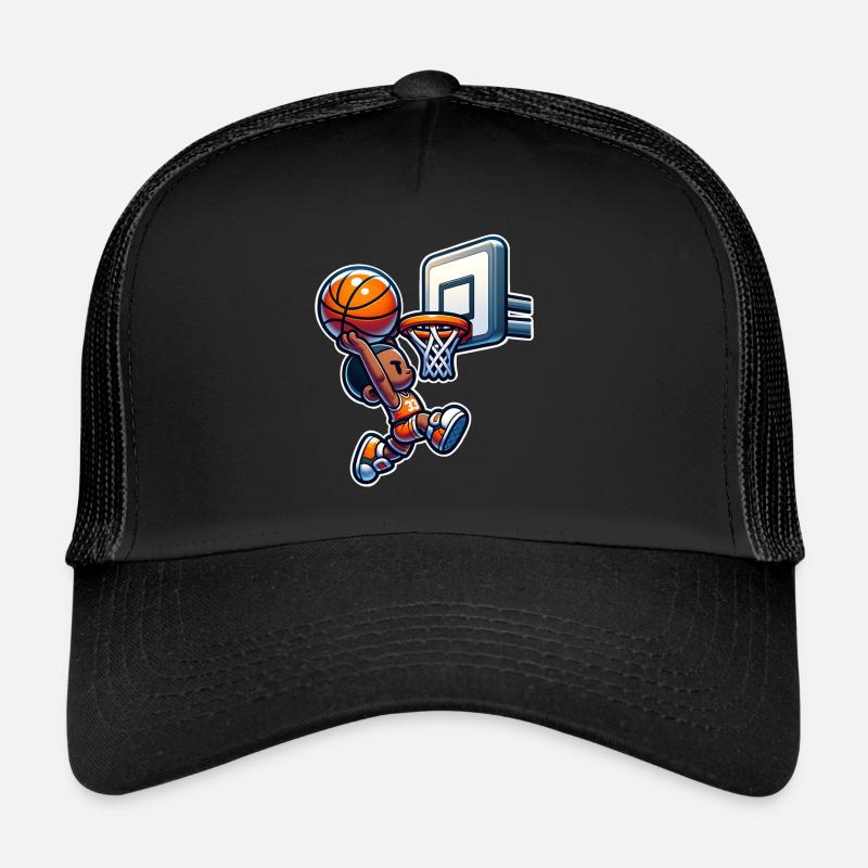 Dunking de basket-ball - Casquette trucker  - noir/noir