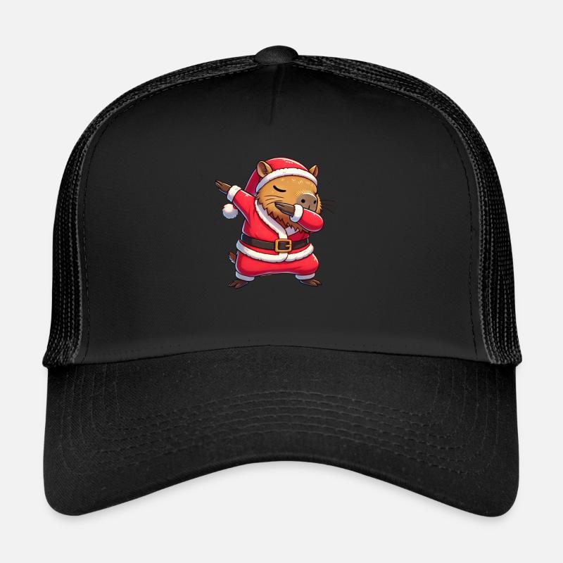 Capybara de Noël Père Noël Capybara drôle Casquette trucker 