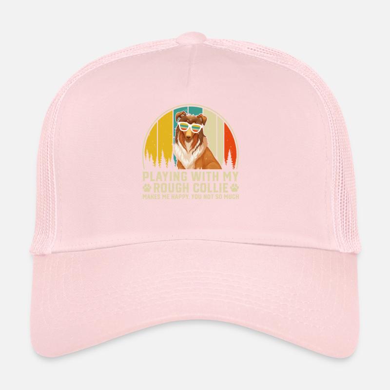 Jouer avec mon Rough Collie me rend heureuse - Roug Casquette trucker 