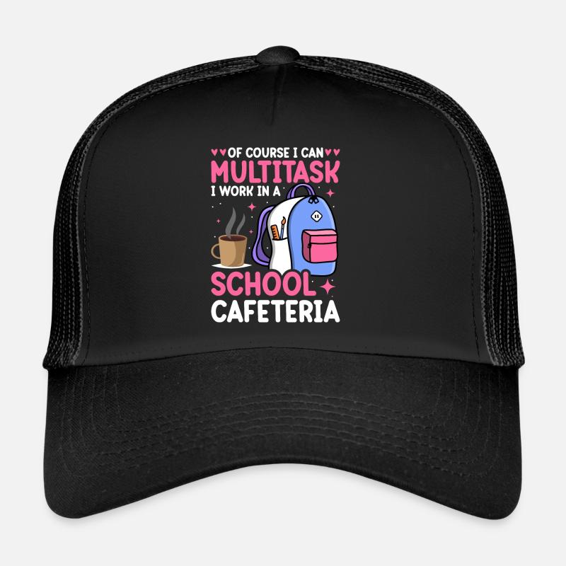 Cafeteria Mitarbeiterin Mittagessen Dame Multitask Trucker Cap