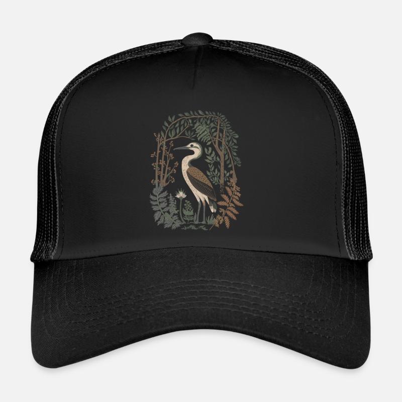 Proximité avec la nature avec héron et forêt Casquette trucker 