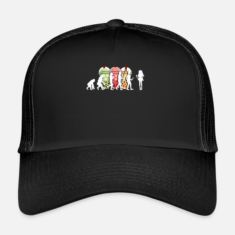 Bubble Tea Boba BubbleTea Kawaii Japan Tea Kpop - Trucker Cap - black/black