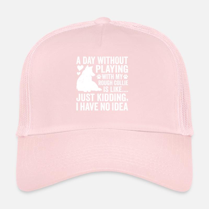 Rough Collie Chien Drôle Rough Collie Citations Casquette trucker 