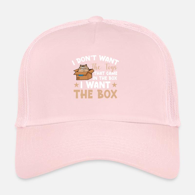 Chat Je ne veux pas du jouet qui est dans le Casquette trucker 