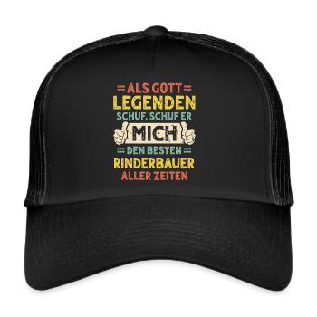 Éleveur de bovins - Casquette trucker  - noir/noir - Devant