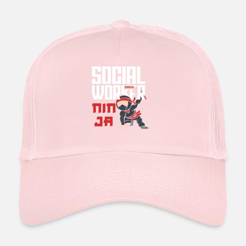 Sozialarbeiter Ninja Krieger Design Trucker Cap