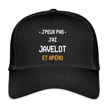 I can't I have Speerwurf und Aperitif - Trucker Cap - Schwarz/Schwarz - Vorne